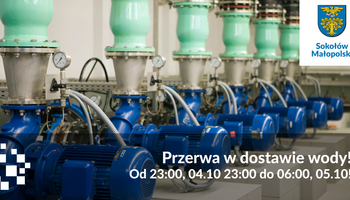 Przerwa w dostawie wody – 4/5 października 2025 r.