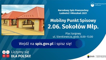 Mobilny Punkt Spisowy w Sokołowie Małopolskim